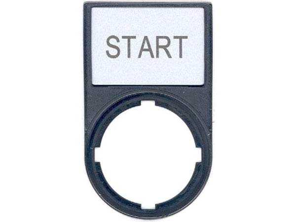Beskrivelsesplate START 50x30mm svart rektangulær M22S-ST-GB1 216495
