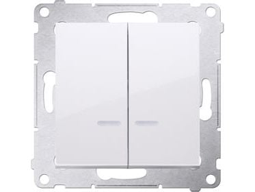 Kontakt-Simon DW5ABL.01/11, Muovi, Valkoinen, IP20, IP44, 250 V, 16 A, 75 mm
