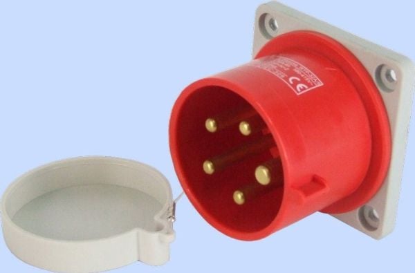 Suora pistoke 32A 3P+N+Z 400V punainen IP44 WTP 32 5 ilman tiivistettä 922035