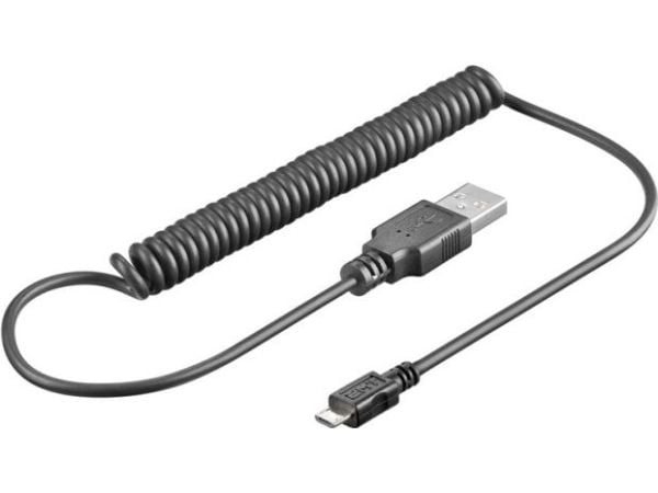 Goobay 62334, 1 m, USB A, Micro-USB B, Hanstik/Hanstik, Lajittelu