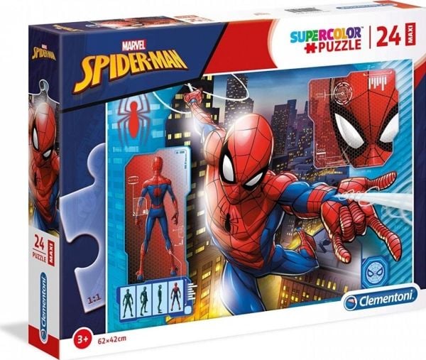 Clementoni SuperColor Maxi - Marvel Spider-Man - puslespill - 24 deler