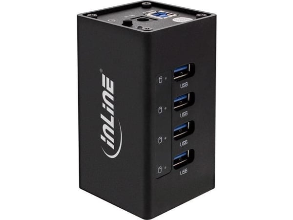 InLine 35395A, USB 3.2 Gen 1 (3.1 Gen 1) Type-A, USB 3.2 Gen 1 (3.1 Gen 1) Type-A, 5000 Mbit/s, Lajittelu, Alumiini, 50 mm