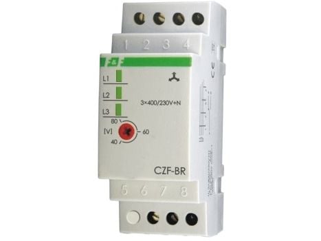 F&F Phase failure and asymmetry relay 10A 1P 4sec 40-80V CZF-BR