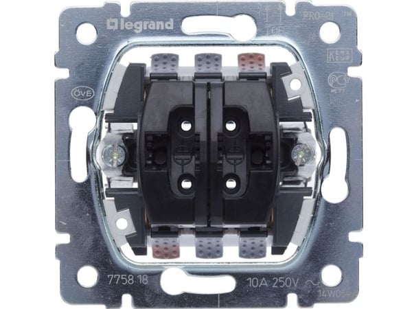 Legrand 775818, Painikkeet, Harmaa, Muovi, IP21, Sisäinen, 71 mm
