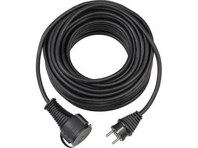 brennenstuhl H05RR-F 3G1,5 - Förlängningskabel för ström - power CEE 7/7 (hane) till CEE 7/4 / CEE 7/7 (hona) - 10 m - svart