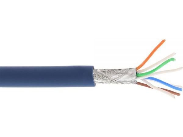 InLine 76899B, 100 m, Cat6a, S/FTP (S-STP), RJ-45, RJ-45, Blå