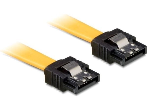 DeLOCK 0.1m SATA M/M, 0,1 m, Uros/uros, Keltainen