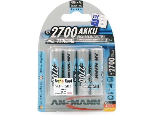 ANSMANN Energy Mignon - Batteri 4 x AA-type - NiMH - (ladbare) - 2700 mAh