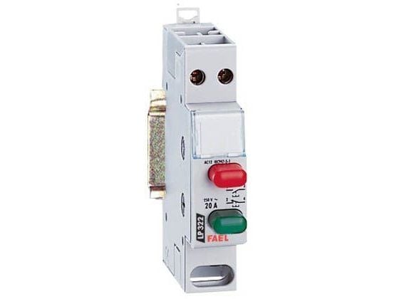 Legrand Monostabil dobbel trykknappbryter 1NO+1NC for styring av strømmottakere LP 312, grønn og rød 412916