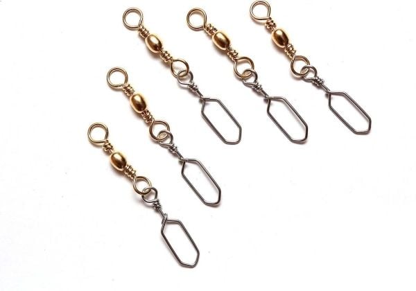Okuma Norwegian Snap Swivel Size 4 Brass - 8pcs