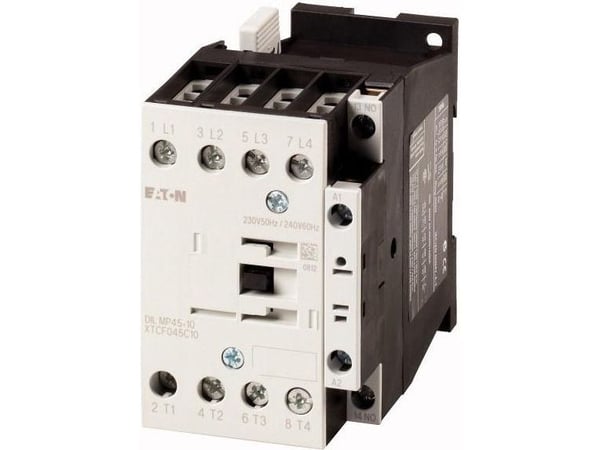 Eaton DILMP45-10(230V50HZ,240V60HZ), Kontaktori, Musta, Valkoinen, IP00, 58 mm, 138 mm, 85 mm