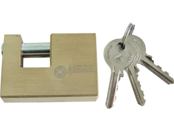 Mega 90mm messinkinen riippulukko - 24590K