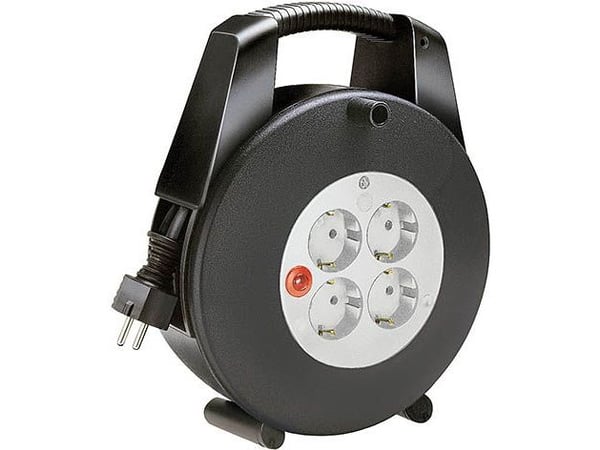 Brennenstuhl Vario Line, 15 m, Muovi, musta, Harmaa, 4 AC-pistorasia(a), musta