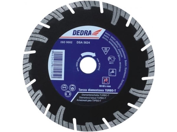 Dedra Turbo-T diamantskjæreskive 250 mm 25,4 mm H1198E