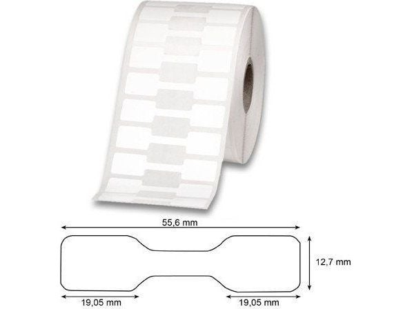 Zebra 8000D Jewelry Label, Valkoinen, Itse kiinnittyvä tulostintarra, Stanssausmerkintä, Rulla, Polypropeeni (PP), Lämpösiirto