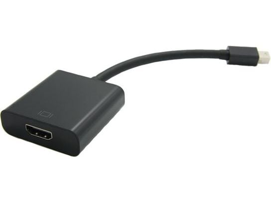Value Mini DisplayPort/HDMI 0.15m, Mini DisplayPort, HDMI-tyyppi A (vakio), Uros, Naaras, Musta, 140 mm