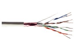 DIGITUS - Samlet kabel - foliebelagt uskjermet tvinnet kabelpar (F/UTP) - CAT 5e - solid - grå