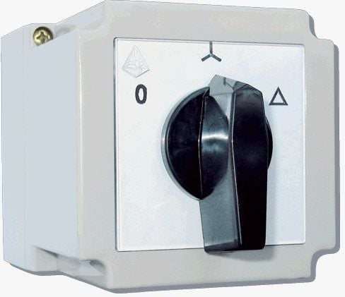 Apator tähtikolmio 3P 16A nokkakytkin 4G16-12-PK kotelossa (63-840591-021)