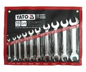 YATO SATIN FLAT NØKKEL 10 stk. 6-27 mm. SAK 0380