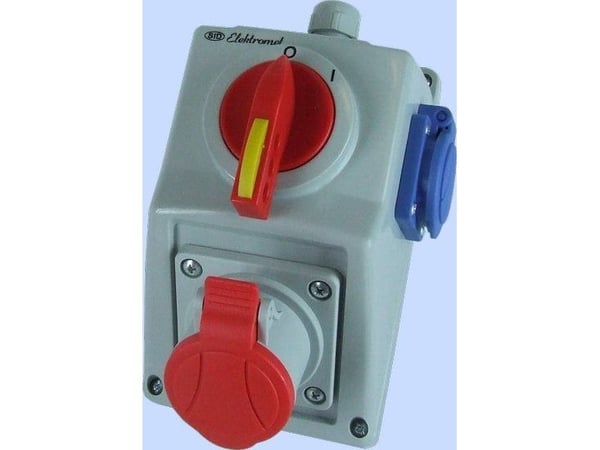 Elektromet-asennus O-I erottimella 1x16A 4P 400V, 1x16A 250V IP54 (971615)