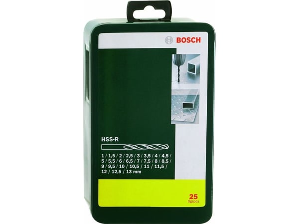 Bosch HSS-R - Borsett - for metall - 25 deler