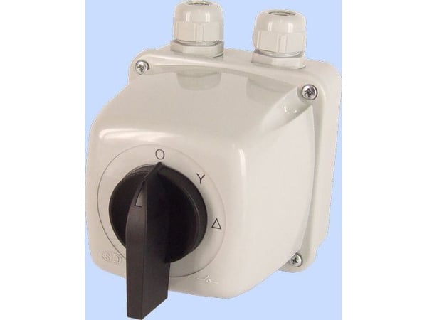 Elektromet kopplingsbrytare stjärna-triangel 3P 25A IP44 Luk E25-23 i kapsling (952522) Elektromet kopplingsbrytare stjärna-triangel 3P 25A IP44 Luk E25-23 i kapsling (952522)