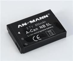 Ansmann A-Can NB 5 L - Kamerabatteri - Li-Ion - 850 mAh - for Canon PowerShot ELPH SD790, SD800, SD850, SD870, SD880, SD890, SD900, SD950, SD970, S...