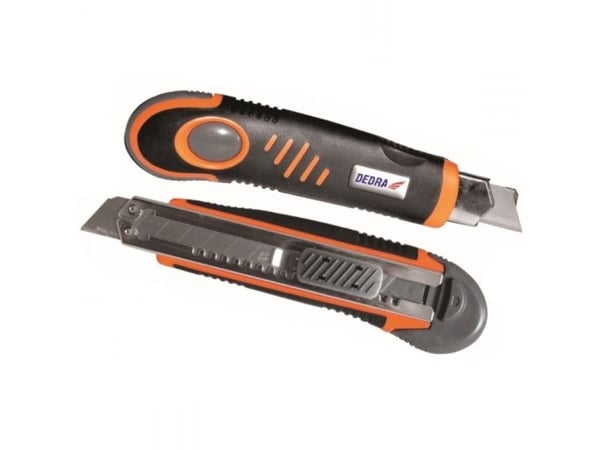 Dedra kniv 18 mm gummiholder 3 blader i sett (M9029)