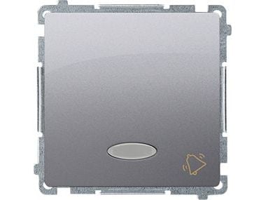 Kontakt-Simon BMD1L.01/43, Painikekytkin, Muovi, Hopea, IP20, IP44, 250 V, 10 A