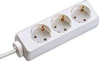 Bachmann SELLY, 1,5 m, Muovi, Valkoinen, Muovi, 3 AC-pistorasia(a), 3600 W