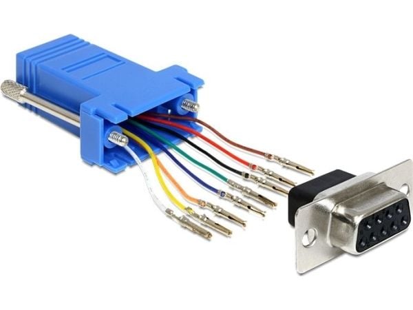 Delock - Seriell adapter - RJ-45 (hunn) til DB-9 (hunn) - blå
