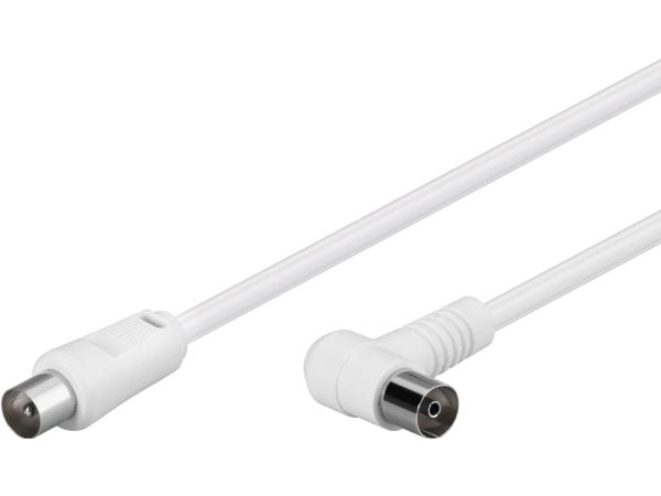 Microconnect COAX015WA, 1,5 m, IEC, IEC, Valkoinen