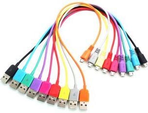 4World - Datakaapeli - Micro-USB Type B han til USB han - 1 m - oranssi - oranssi