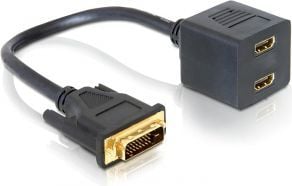 Delock - Skjermkabel - HDMI (hunn) til DVI-D (hann) - 20 cm