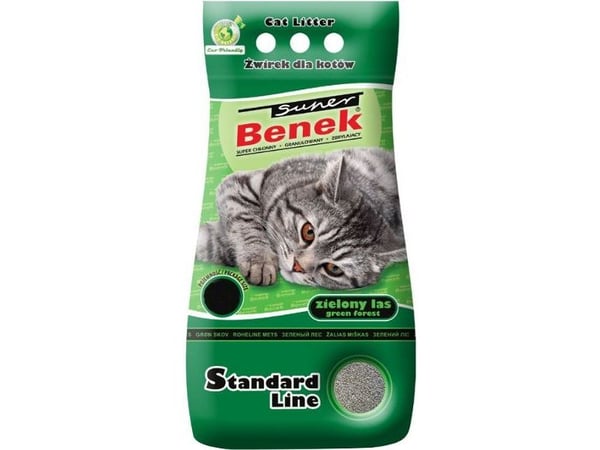 Kattesand Super Benek Standard grønn skog 25 l