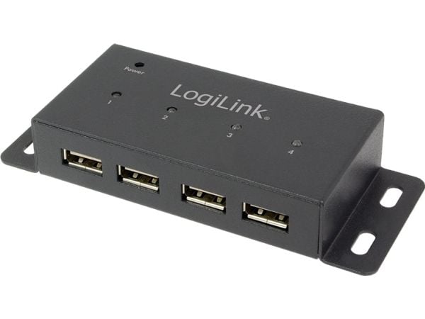 LogiLink UA0141A, USB 2.0, 480 Mbit/s, Sort, Metall, 1 m, RoHS