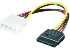 Goobay CAK SATA 4P/S-ATA power adapter, 0,13 m, Honkoppling, Honkoppling, Multifärg