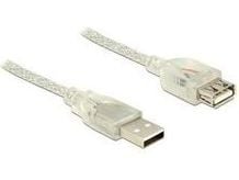 Lanberg CA-USBE-12CC-0018-TR, 1,8 m, USB A, USB A, USB 2.0, 480 Mbit/s, Läpinäkyvä