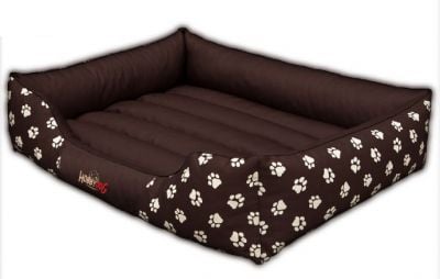 Hobbydog liggeunderlag Prestige - brun med poter XL