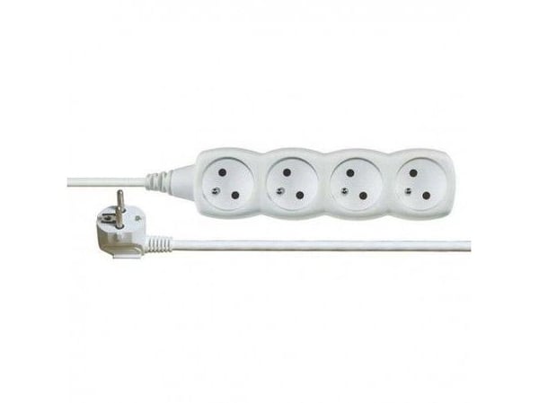 Emos 1902040300, Grunnleggende, Hvit, 4 AC-utganger, 3 m, 250 V, 10 A