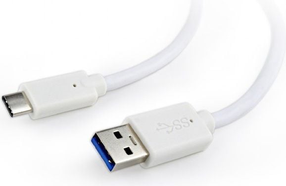 Cablexpert - USB-kabel - USB (hann) til USB-C (hann) - USB 3.0 - 3 A - opptil 36 W kraftoverføring, formstøpt - hvit