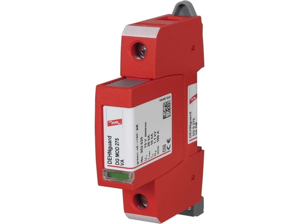 Ylijännitesuoja C Tyyppi 2 1P 10kA 1,5kV (varistori sarjassa kipinävälin kanssa - ei vuotovirtaa) DEHNguard S 275 VA FM 95208