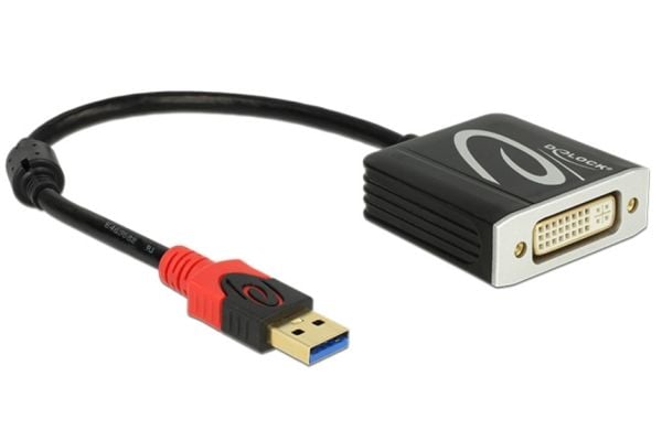 Delock - Ekstern videoadapter - USB 3.0 - DVI - svart - løsvekt