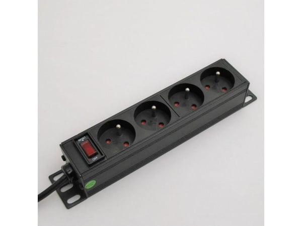 Netrack - Tehonjakoyksikkö (rack-versio) - AC 230 V - tulo: virta - lähtöliittimet: 4 (4 x virta tyyppi E) - 1U - 10" - 1,8 m johto - musta - 1,8 m...