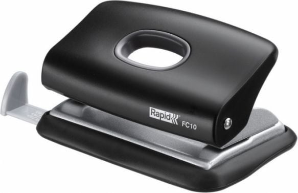 Rapid Hullemaskin FC10 Mini 2hull/10ark, 10 ark, Sort, Plast, 8 cm, 5,5 mm, A6