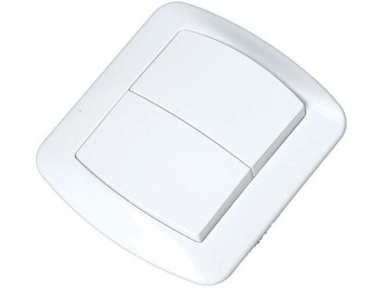 Kontakt-Simon AW5/11, Muovi, Valkoinen, IP20, 250 V, 10 A, 90 mm