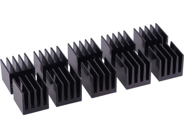 Alphacool - Varmesenke for videokortminne - aluminium - svart (en pakke 10)