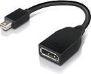 Lenovo - DisplayPort-adapter - Mini DisplayPort (hann) til DisplayPort (hunn) - 17.6 cm - for ThinkCentre M70; M75t Gen 2; M80; M90; ThinkStation P...