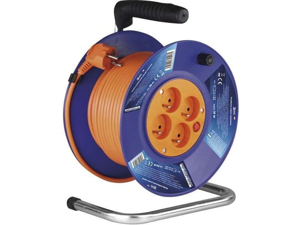 Emos 1908045001, Grundläggande, Blå, Orange, 4 AC-utgångar, 50 m, H05VV-F3G, 230 V