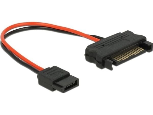 Delock - Strømkabel - SATA-strøm (hann) til Slimline SATA strøm (hunn) - 10 cm